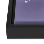 Virgo Zodiac Star Constellation Line Art Lavender Purple Framed Canvas Print Gallery Image 3