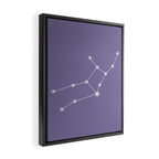 Virgo Zodiac Star Constellation Line Art Lavender Purple Framed Canvas Print Gallery Image 2