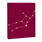 Virgo Zodiac Star Constellation Line Art Magenta Pink Canvas Print Gallery Image 8