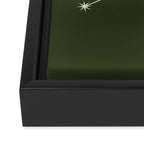Virgo Zodiac Star Constellation Line Art Moss Green Framed Canvas Print Gallery Image 3