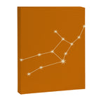 Virgo Zodiac Star Constellation Line Art Orange Canvas Print Gallery Image 8