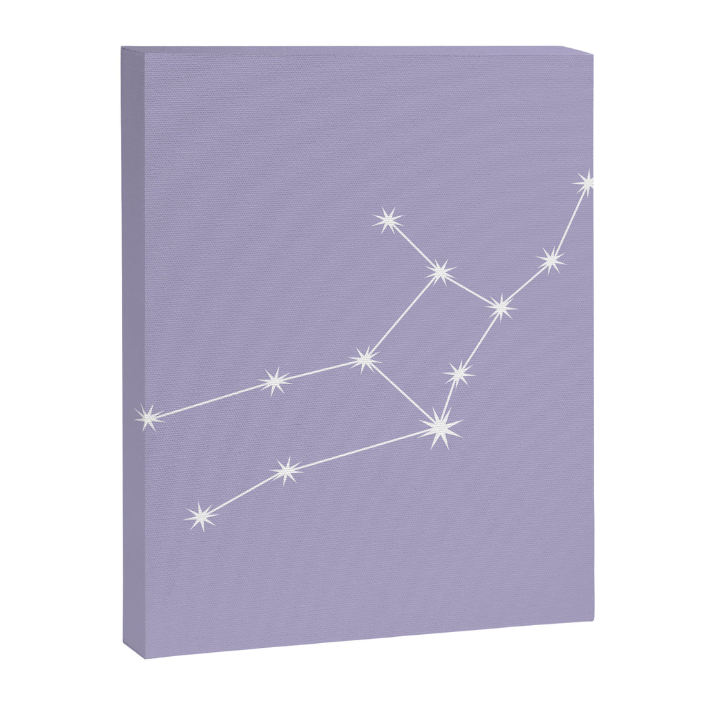 Virgo Zodiac Star Constellation Line Art Pastel Lavender Canvas Print Gallery Image 8