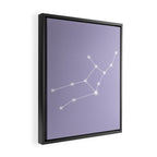 Virgo Zodiac Star Constellation Line Art Pastel Lavender Framed Canvas Print Gallery Image 2