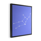 Virgo Zodiac Star Constellation Line Art Pastel Purple Framed Canvas Print Gallery Image 2