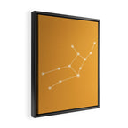 Virgo Zodiac Star Constellation Line Art Peach Orange Framed Canvas Print Gallery Image 2