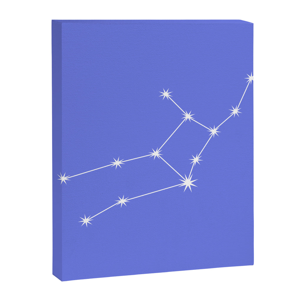 Virgo Zodiac Star Constellation Line Art Periwinkle Purple Canvas Print Gallery Image 8