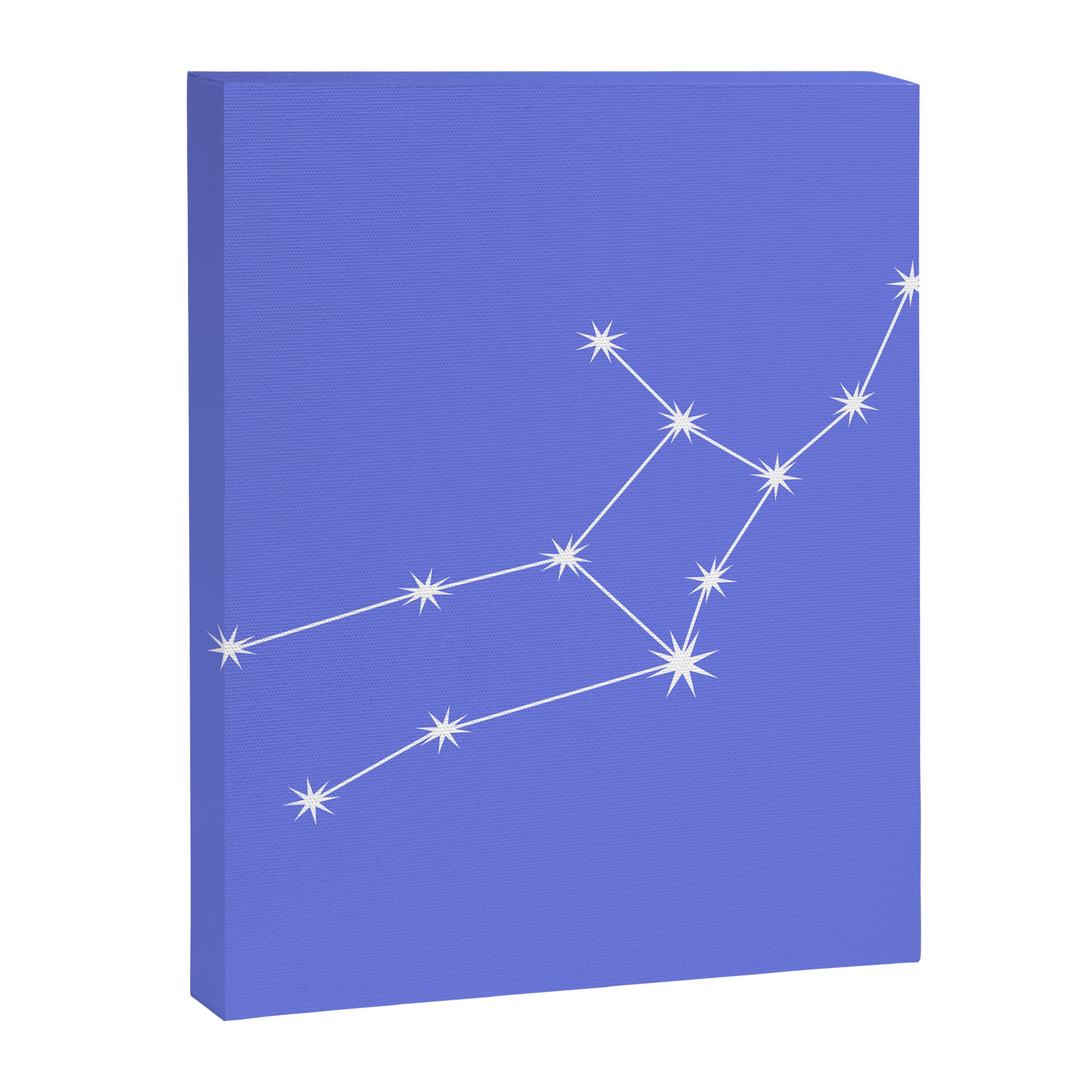 Virgo Zodiac Star Constellation Line Art Periwinkle Purple Canvas Print Gallery Image 8
