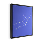 Virgo Zodiac Star Constellation Line Art Periwinkle Purple Framed Canvas Print Gallery Image 2