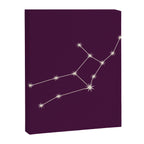 Virgo Zodiac Star Constellation Line Art Plum Purple Canvas Print Gallery Image 8