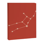 Virgo Zodiac Star Constellation Line Art Red Canvas Print Gallery Image 8