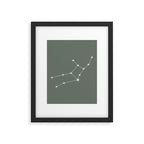 Virgo Zodiac Star Constellation Line Art Sage Framed Art Print Gallery Image 6