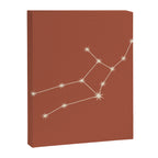 Virgo Zodiac Star Constellation Line Art Terracotta Red Canvas Print Gallery Image 8