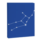 Virgo Zodiac Star Constellation Line Art Vibrant Blue Canvas Print Gallery Image 8