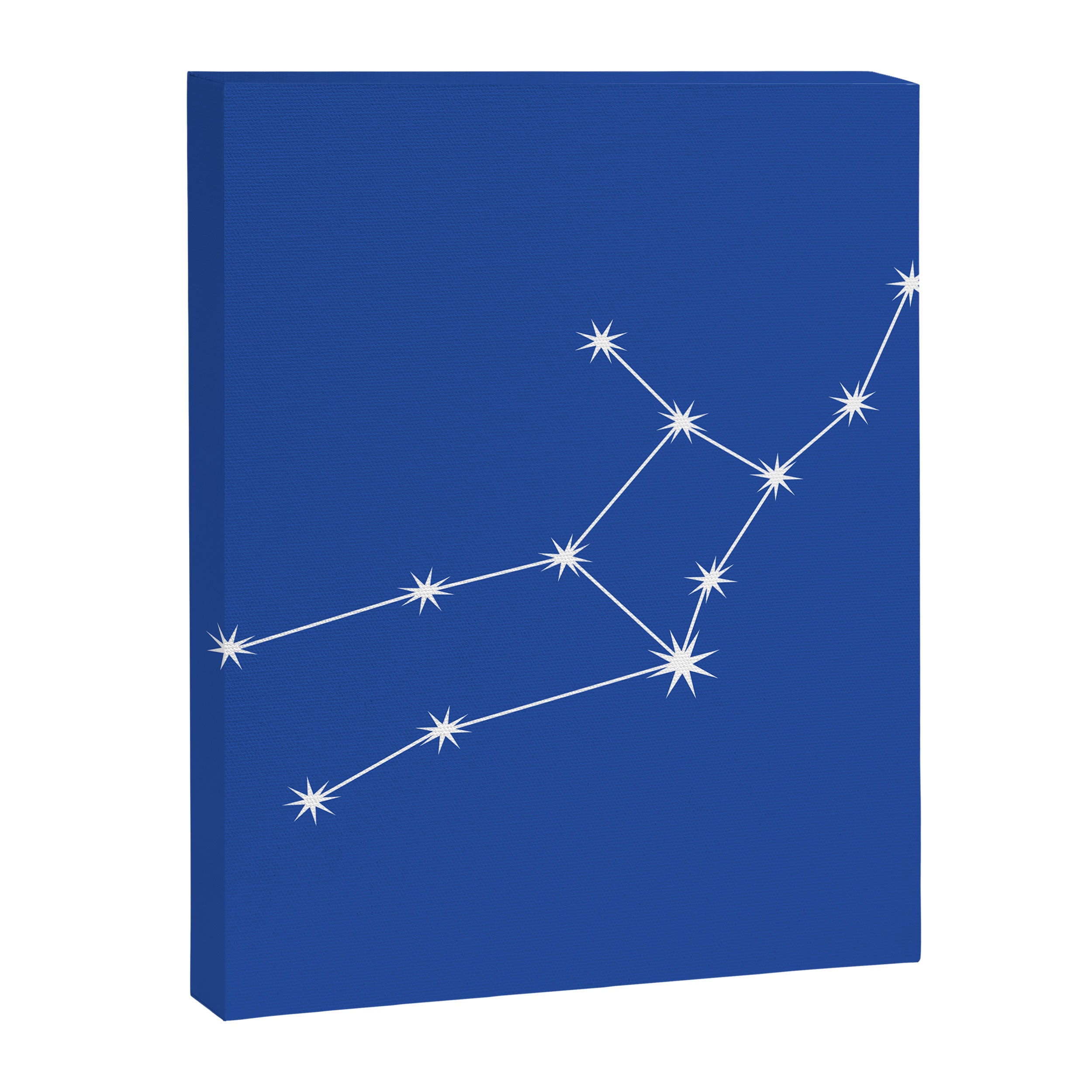 Virgo Zodiac Star Constellation Line Art Vibrant Blue Canvas Print Gallery Image 8
