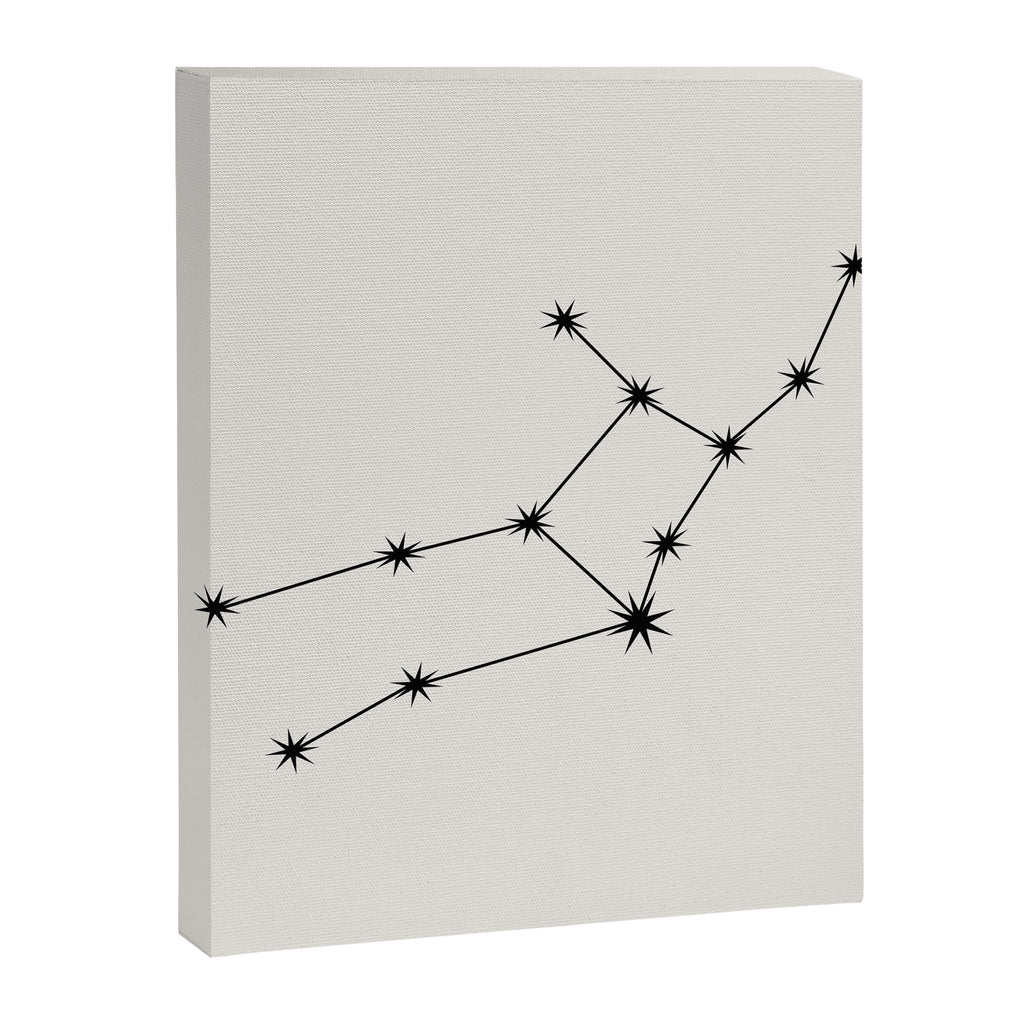 Virgo Zodiac Star Constellation Line Art White Canvas Print Gallery Image 8