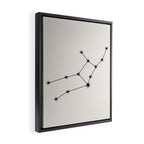 Virgo Zodiac Star Constellation Line Art White Framed Canvas Print Gallery Image 2