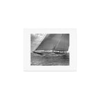 12-meter Sailing Yacht America's Cup Races nautical black and white photograph Art Print Gallery Image 1