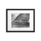 12-meter Sailing Yacht America's Cup Races nautical black and white photograph Framed Art Print Gallery Image 5