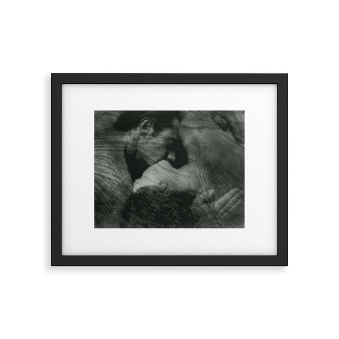 1912, The Kiss, Lovers black and white photography by Anne Brigmann Framed Art Print Gallery Image 1