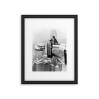 1930 Margaret Bourke-White atop of the world New York City skyline black and white photograph Framed Art Print Gallery Image 6