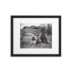 A Girl, Her Dog, and Her Horse wonderful black and white photograph - photography Framed Art Print Gallery Image 6