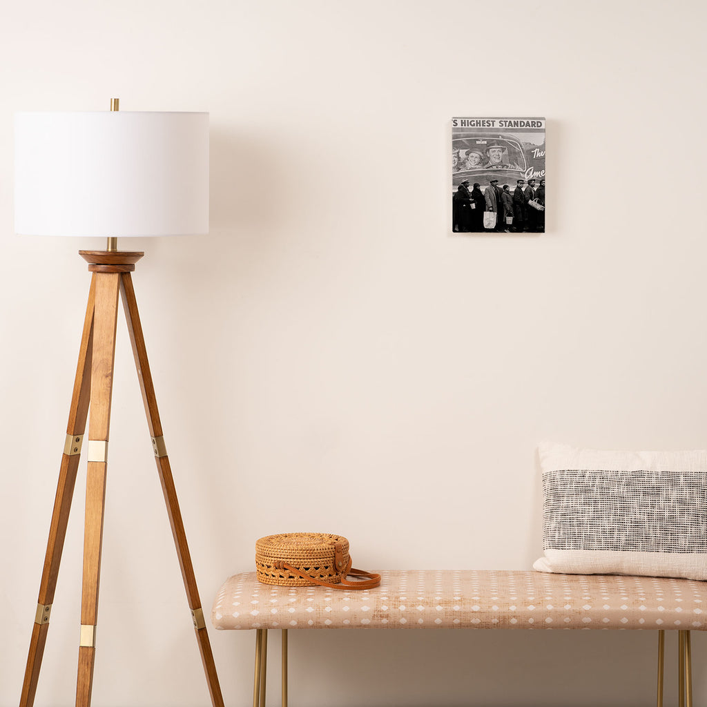 African American Flood Victims American Way Highest Standard of living black and white photograph Canvas Print Gallery Image 2