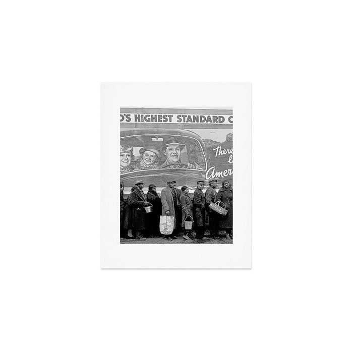 African American Flood Victims American Way Highest Standard of living black and white photograph Art Print Gallery Image 1