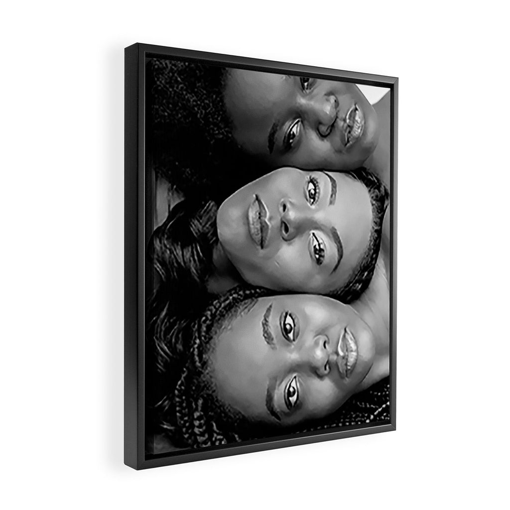 African American Women in black and white Framed Canvas Print Gallery Image 2