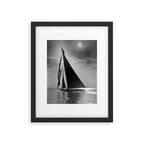 America's Cup Sailing Yacht Races - The Vanitie Newport, Rhode Island black and white photography - photographs Framed Art Print Gallery Image 5