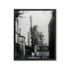 Piecing Together of the Architecture of the Statue Of Liberty In Paris, 1886 black and white photograph Framed Canvas Print Gallery Image 8