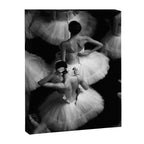 Ballerinas getting ready for the big performance black and white photograph - photographs Canvas Print Gallery Image 6
