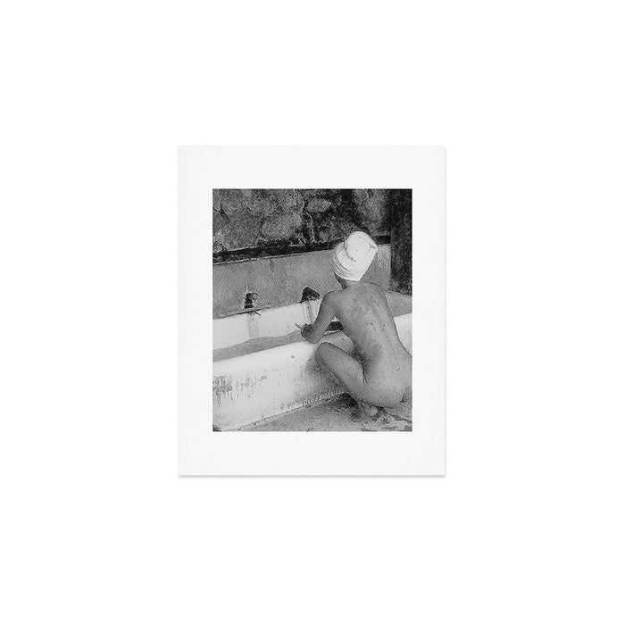 Bath in Paris, Cold Water Flat, Female Nude black and white art photography / photograph Art Print Gallery Image 1