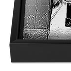 Beware of Dog black and white photograph of attack lion humorous black and white photography Framed Canvas Print Gallery Image 3