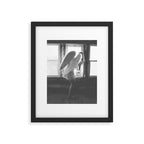 Caught Her Sneaking Out the Bathroom Window female angel black and white photograph - photography - photographs wall decor Framed Art Print Gallery Image 5