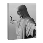 Christ the Redeemer, Rio de Janeiro, Brazil death defying dare devil black and white photography Canvas Print Gallery Image 6