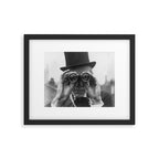 Derby Spectator watching ponies with opera glasses black and white photograph - photography - photographs Framed Art Print Gallery Image 6