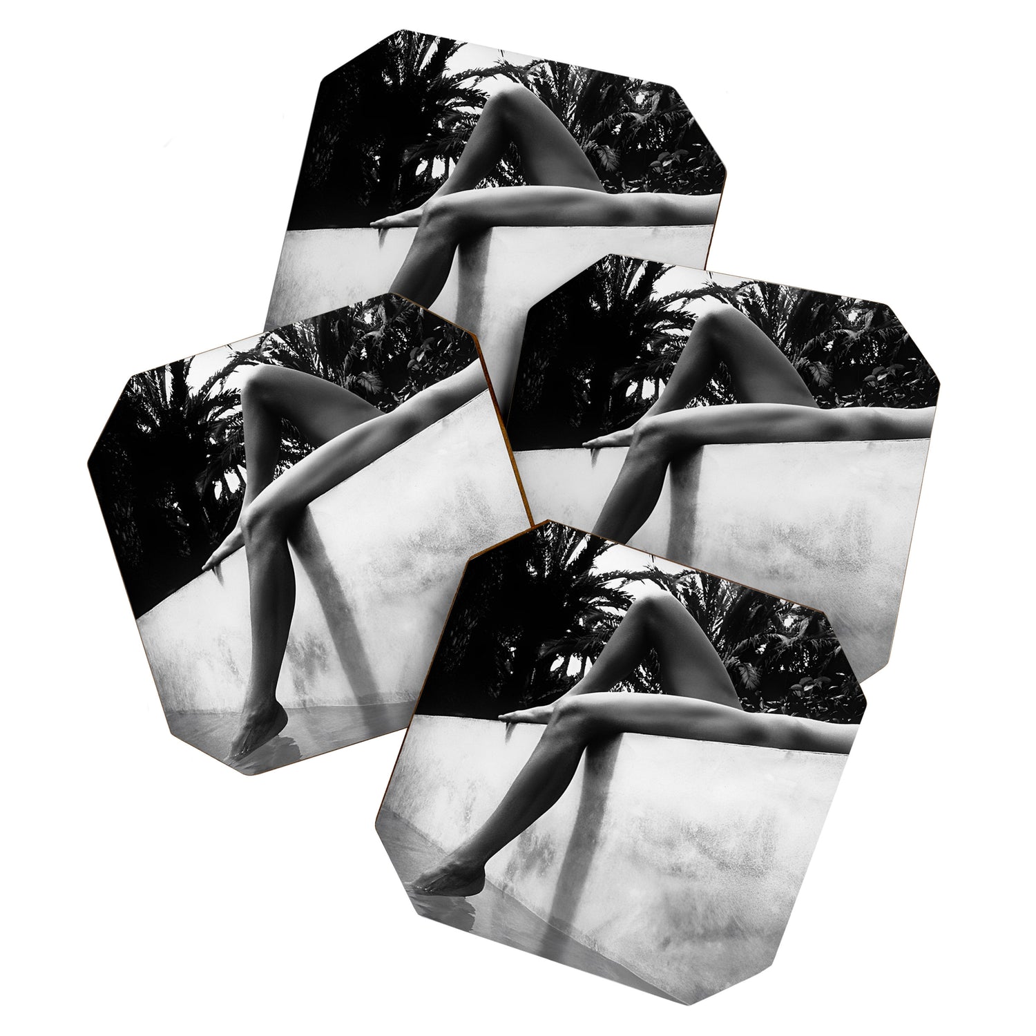 Dip your toes into the water, female form black and white photography - photographs Coaster Gallery Image 1