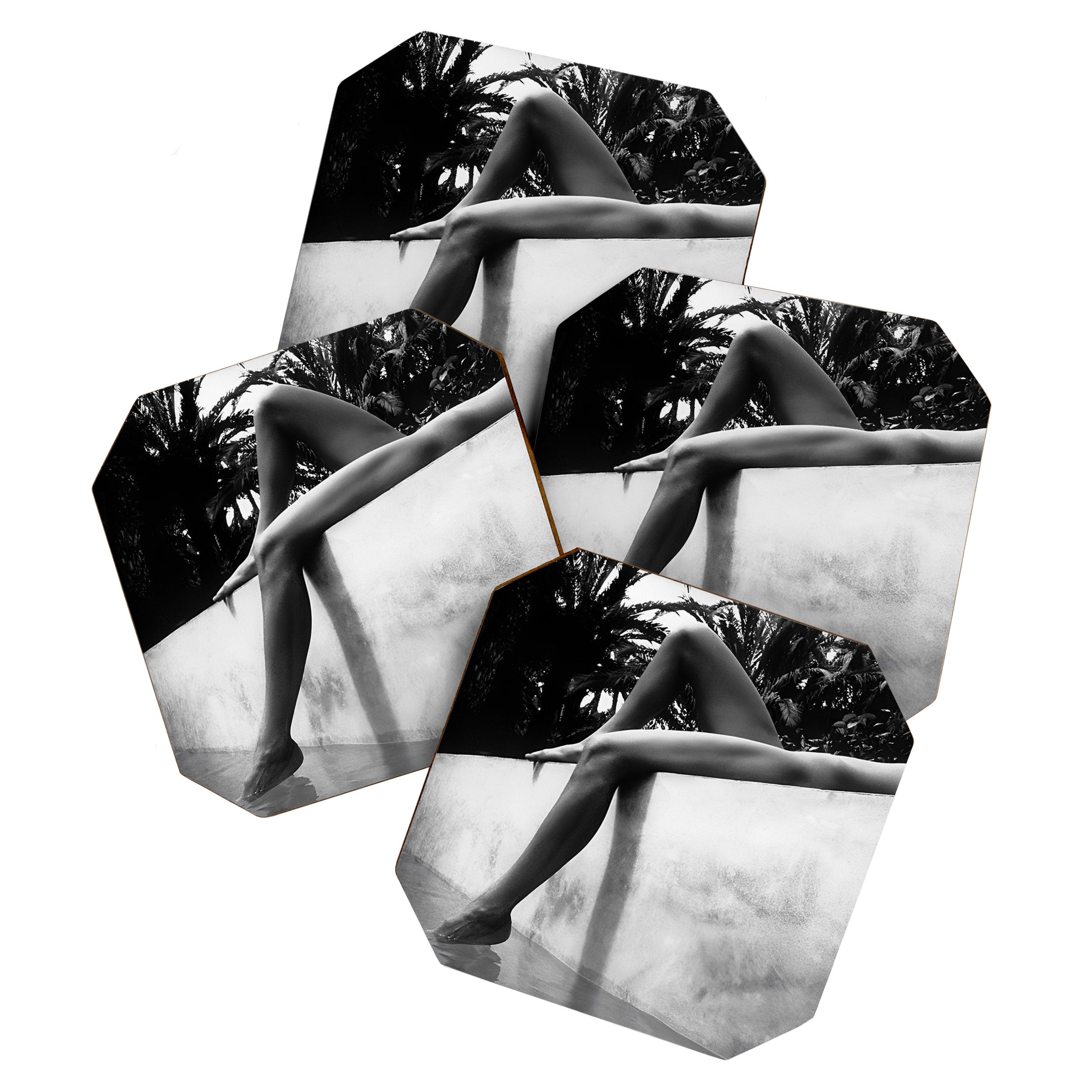 Dip your toes into the water, female form black and white photography - photographs Coaster Gallery Image 1