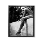 Dip your toes into the water, female form black and white photography - photographs Framed Canvas Print Gallery Image 6