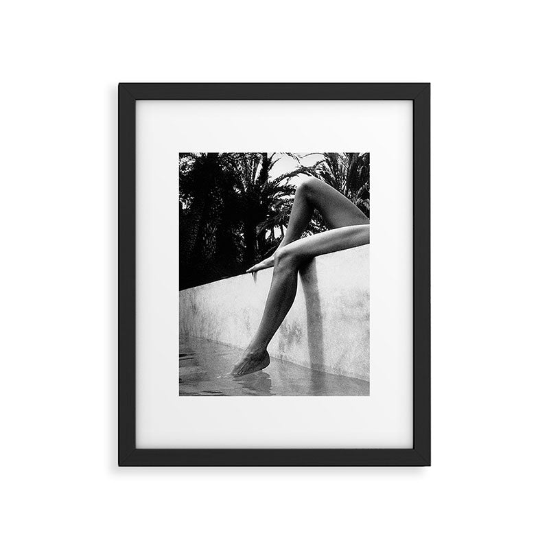 Dip your toes into the water, female form black and white photography - photographs Framed Art Print Gallery Image 5