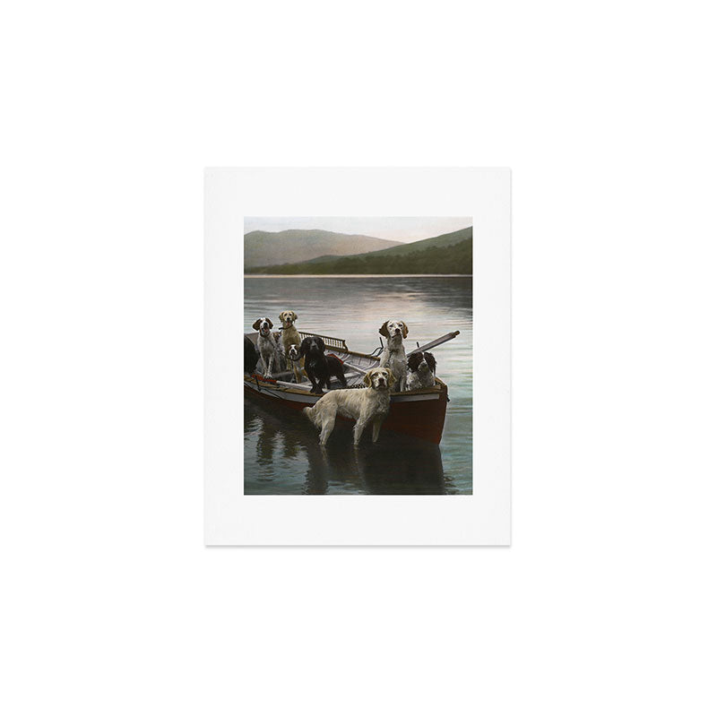 Dogs on a boat II color canine photograph portrait - photographs - photography Art Print Gallery Image 1