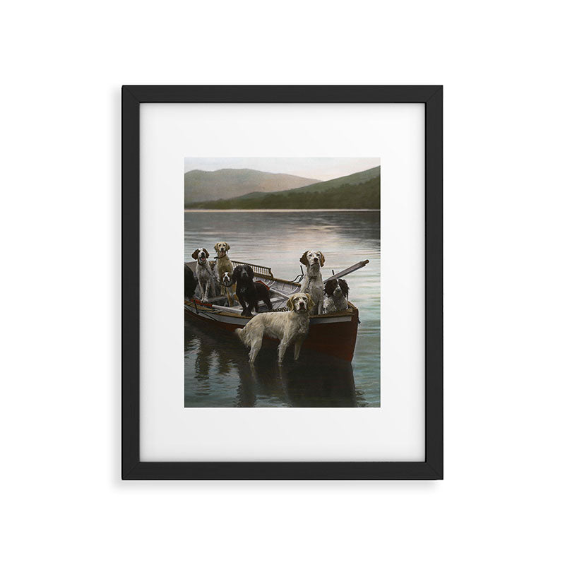 Dogs on a boat II color canine photograph portrait - photographs - photography Framed Art Print Gallery Image 5