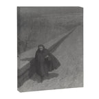 Edgar Allan Poe Walking the Bronx's High Bridge black and white lithograph  Canvas Print Gallery Image 6