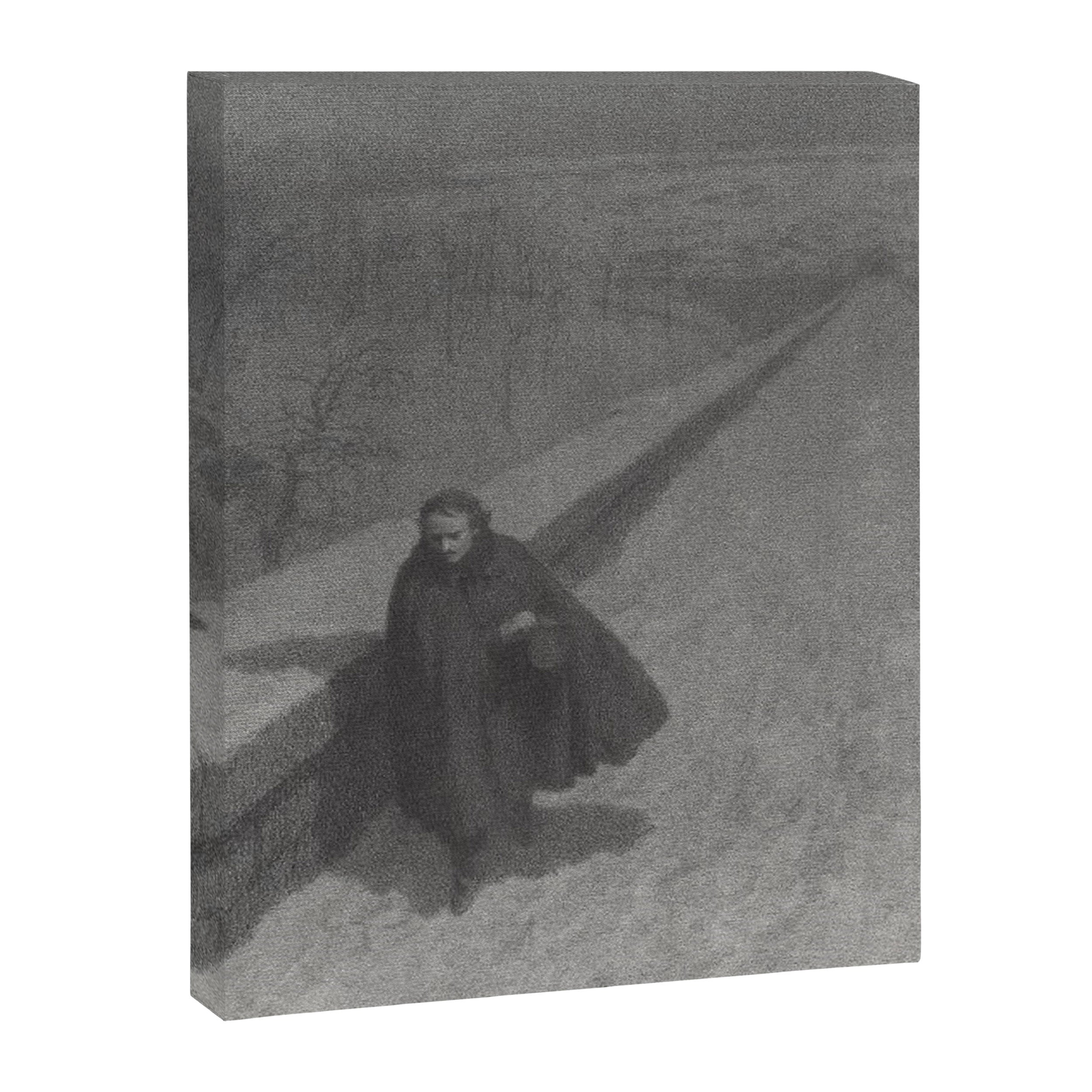 Edgar Allan Poe Walking the Bronx's High Bridge black and white lithograph  Canvas Print Gallery Image 6