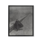 Edgar Allan Poe Walking the Bronx's High Bridge black and white lithograph  Framed Canvas Print Gallery Image 6