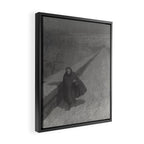 Edgar Allan Poe Walking the Bronx's High Bridge black and white lithograph  Framed Canvas Print Gallery Image 2