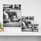 First I Drink the Coffee, Then I do the Stuff - hangover black and white photograph / photography Canvas Print Gallery Image 3