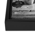 First I Drink the Coffee, Then I do the Stuff - hangover black and white photograph / photography Framed Canvas Print Gallery Image 3