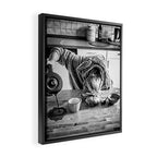 First I Drink the Coffee, Then I do the Stuff - hangover black and white photograph / photography Framed Canvas Print Gallery Image 2