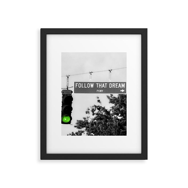 Follow That Dream Parkway black and white inspirational photograph / art photography Framed Art Print Gallery Image 4